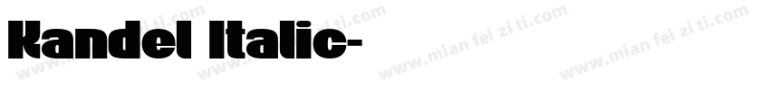 Kandel Italic字体转换
